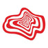 Anyhouz Carpet Red 200x200cm Creative Living Room Striped Home Decoration Bedroom Rug Fluffy Plush Mat-Carpets-PEROZ Accessories
