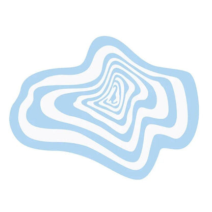 Anyhouz Carpet Sky Blue 100x160cm Creative Living Room Striped Home Decoration Bedroom Rug Fluffy Plush Mat-Carpets-PEROZ Accessories
