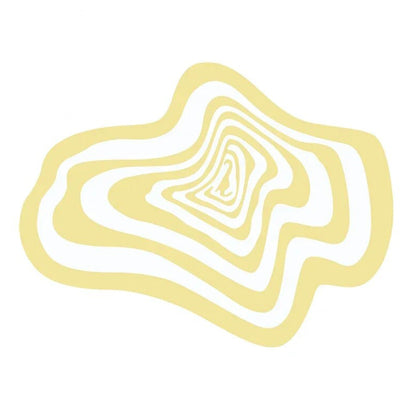 Anyhouz Carpet Yellow 50x80cm Creative Living Room Striped Home Decoration Bedroom Rug Fluffy Plush Mat-Carpets-PEROZ Accessories