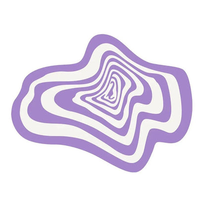 Anyhouz Carpet Purple 140x200cm Creative Living Room Striped Home Decoration Bedroom Rug Fluffy Plush Mat-Carpets-PEROZ Accessories