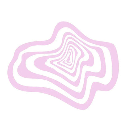 Anyhouz Carpet Pink 200x300cm Creative Living Room Striped Home Decoration Bedroom Rug Fluffy Plush Mat-Carpets-PEROZ Accessories