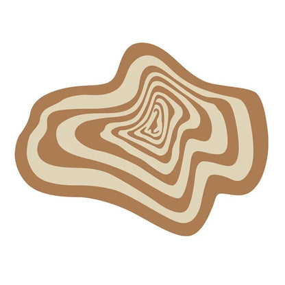 Anyhouz Carpet Brown 180x280cm Creative Living Room Striped Home Decoration Bedroom Rug Fluffy Plush Mat-Carpets-PEROZ Accessories