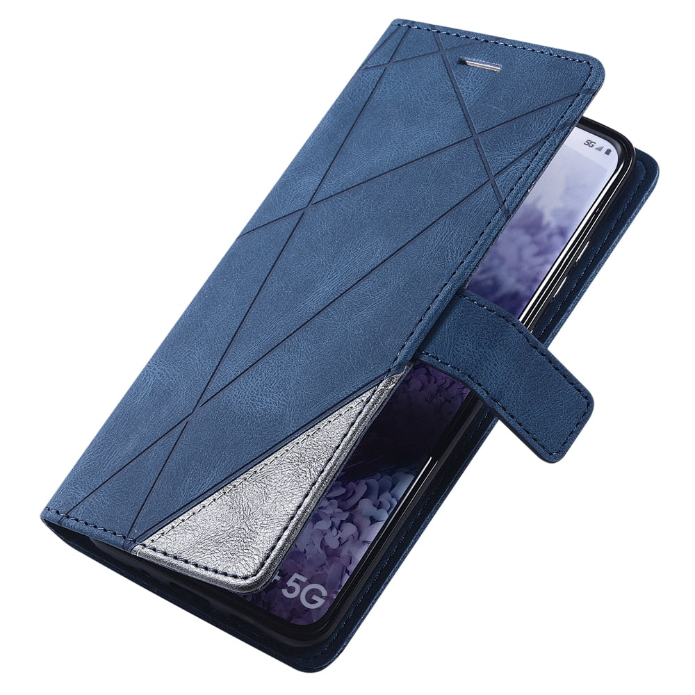 Anymob Samsung Red Flip Case Leather Phone Wallet Cover Protection-Mobile Phone Cases-PEROZ Accessories