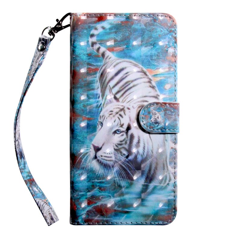Anymob Xiaomi Redmi Ocean Blue Leather Case Tiger Flip Wallet Cover Bag Shell Protection-PEROZ Accessories