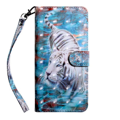 Anymob Xiaomi Redmi Ocean Blue Leather Case Tiger Flip Wallet Cover Bag Shell Protection-PEROZ Accessories