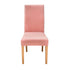Anyhouz Chair Cover Pink Velvet Plush Stretch Chair Slipcover Elastic Spandex Chair Cover for Dining Room Kitchen Wedding Banquet Hotel-Chair Cover-PEROZ Accessories