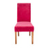 Anyhouz Chair Cover Rose Red Velvet Plush Stretch Chair Slipcover Elastic Spandex Chair Cover for Dining Room Kitchen Wedding Banquet Hotel-Chair Cover-PEROZ Accessories