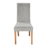 Anyhouz Chair Cover Light Grey Velvet Plush Stretch Chair Slipcover Elastic Spandex Chair Cover for Dining Room Kitchen Wedding Banquet Hotel-Chair Cover-PEROZ Accessories