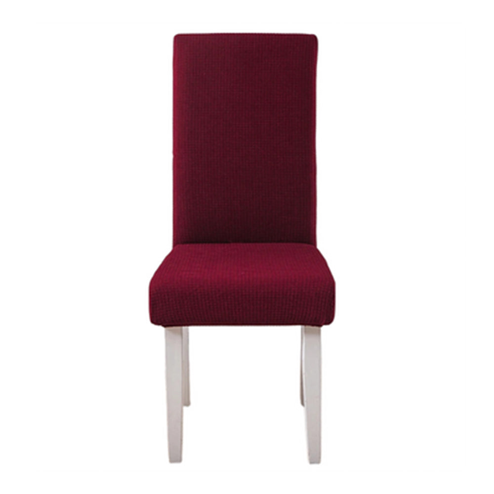 Anyhouz Chair Cover Wine Red Corn Kernels Waterproof Universal Size for Dining Room Stretch Seat Slipcovers-Chair Cover-PEROZ Accessories