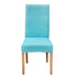 Anyhouz Chair Cover Aqua Blue Velvet Plush Stretch Chair Slipcover Elastic Spandex Chair Cover for Dining Room Kitchen Wedding Banquet Hotel-Chair Cover-PEROZ Accessories