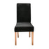 Anyhouz Chair Cover Black Velvet Plush Stretch Chair Slipcover Elastic Spandex Chair Cover for Dining Room Kitchen Wedding Banquet Hotel-Chair Cover-PEROZ Accessories