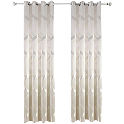 Anyhouz 100cm Curtains Plain White Modern Luxury Retro Style Texture for Living Room Bedroom Dining Fashion Decor-Curtains &amp; Drapes-PEROZ Accessories
