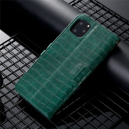 Anymob iPhone Case Red Magnetic Leather Flip 3D Croc Pattern Phone Cover-Mobile Phone Cases-PEROZ Accessories