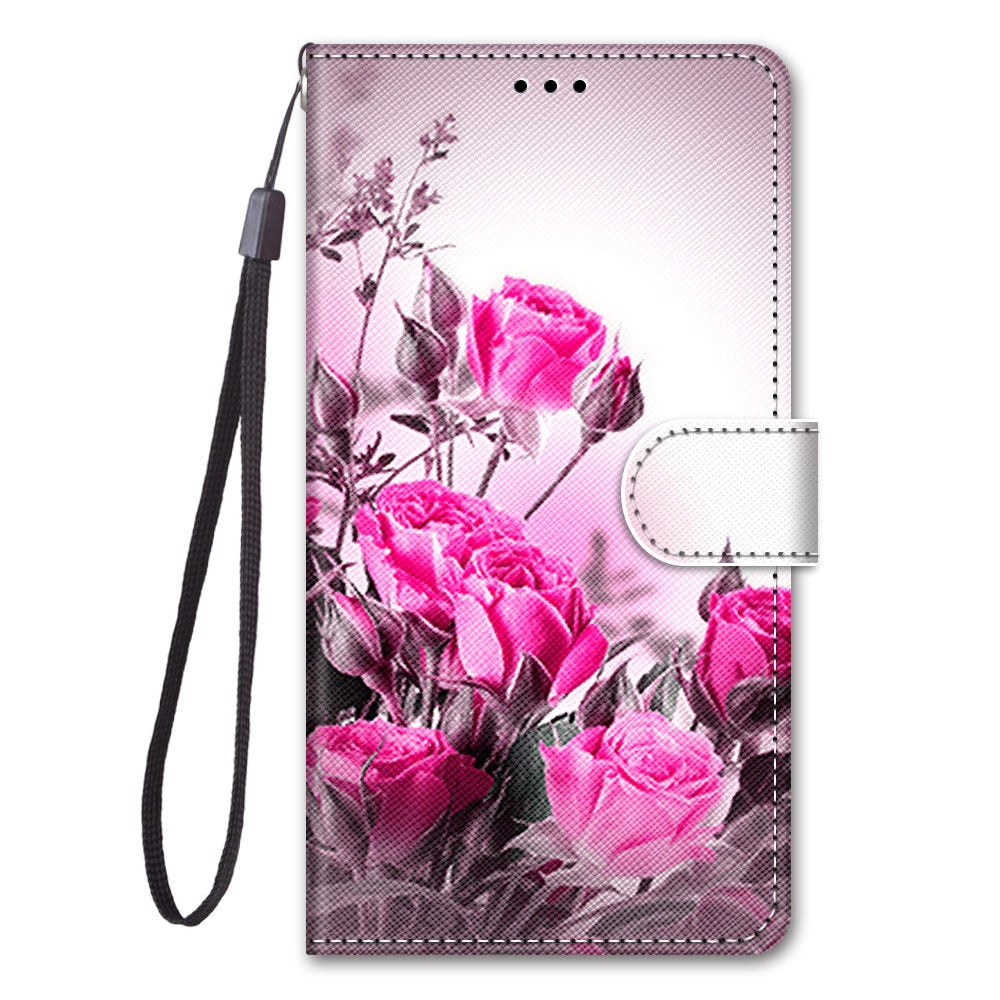 Anymob Samsung Pink Rose Magnetic Flip Leather Phone Case-Mobile Phone Cases-PEROZ Accessories