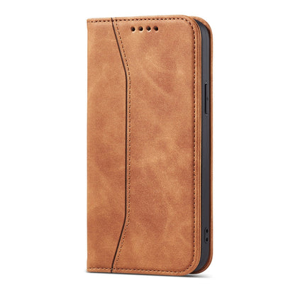 Anymob iPhone Case Light Brown Magnetic Flip Book Style Wallet Protection Cover-Mobile Phone Cases-PEROZ Accessories