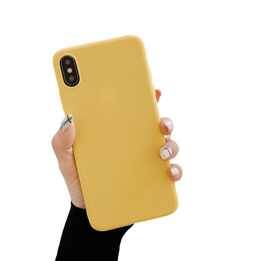 Anymob iPhone Yellow Silicone Case Cover Bag Shell-Mobile Phone Cases-PEROZ Accessories