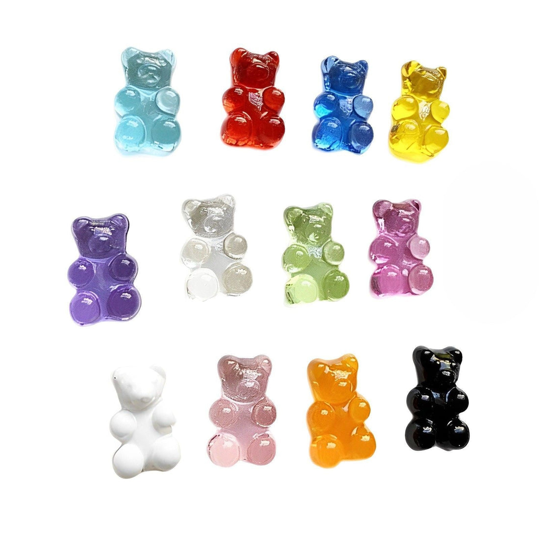 Anykidz 12pcs Assorted Color Bear Shoe Charm Accessories Jeans Clogs Pendants Designer Ornament Jibbitz for Crocs-Shoe Charms-PEROZ Accessories