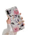 Anymob iPhone White Rose Pattern Holder Case Flower Silicone Phone Cover-Mobile Phone Cases-PEROZ Accessories