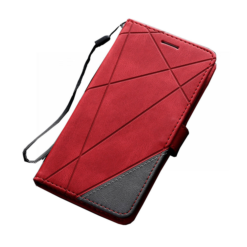 Anymob Samsung Red Flip Wallet Leather Cases Phone Cover Protection-Mobile Phone Cases-PEROZ Accessories