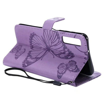 Anymob Samsung Purple Flip Case Leather Wallet Phone Cover Protection-Mobile Phone Cases-PEROZ Accessories