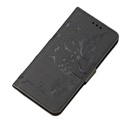Anymob Samsung Matte Black Flip Case Leather Phone Wallet Cover Protection-Mobile Phone Cases-PEROZ Accessories
