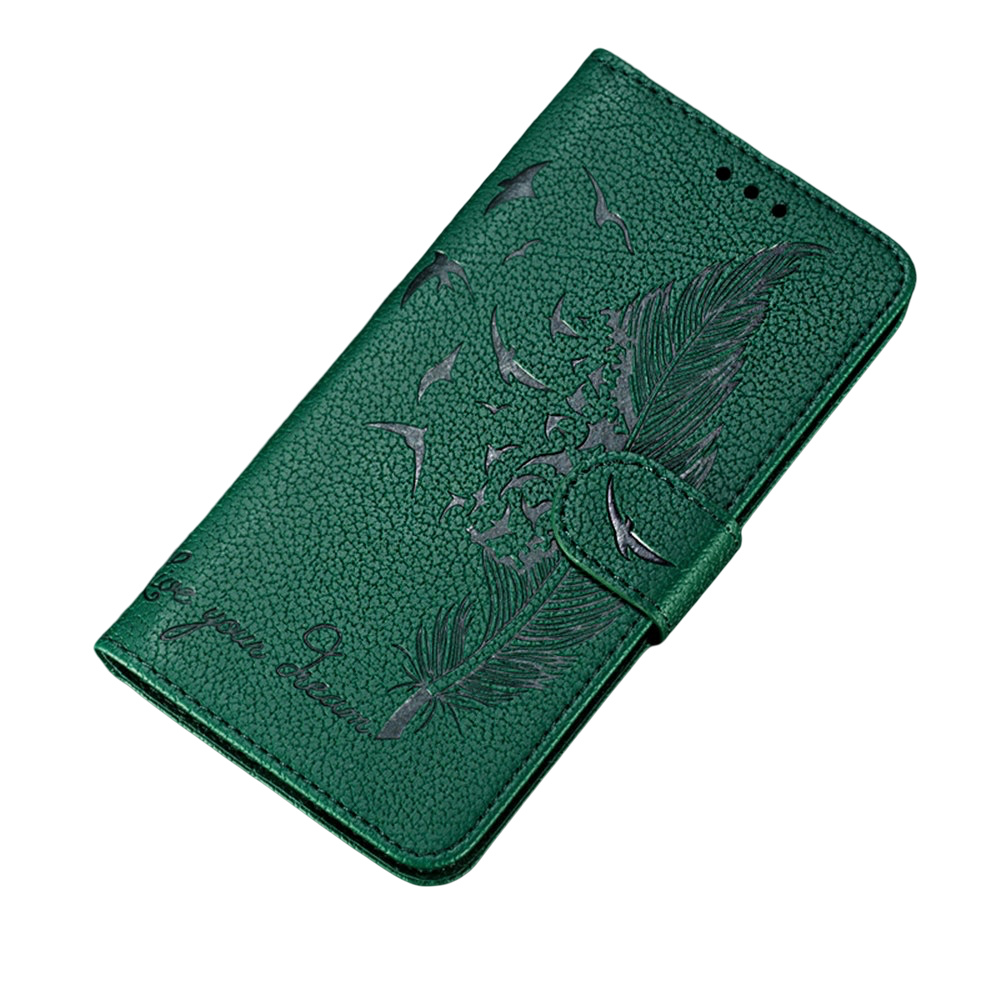 Anymob Huawei Green Leather Phone Case Flip Wallet Cover Shell Protection-PEROZ Accessories