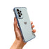 Anymob Samsung Blue With Blue Plating Silicon Case Love Heart Side Pattern Phone Cover-Mobile Phone Cases-PEROZ Accessories