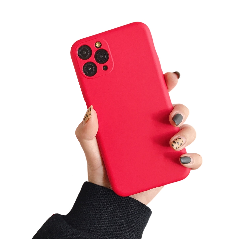 Anymob iPhone Magenta Liquid Silicone Case Fashion Solid Color Soft Shockproof Back Cover-Mobile Phone Cases-PEROZ Accessories