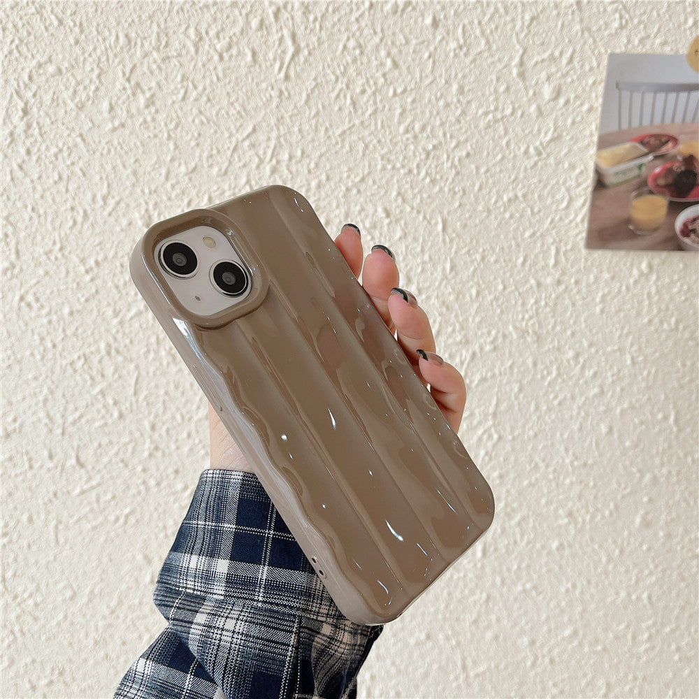 Anymob iPhone Case Brown Water Ripple Design Silicone Cover-Mobile Phone Cases-PEROZ Accessories