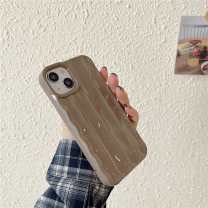 Anymob iPhone Case Brown Water Ripple Design Silicone Cover-Mobile Phone Cases-PEROZ Accessories
