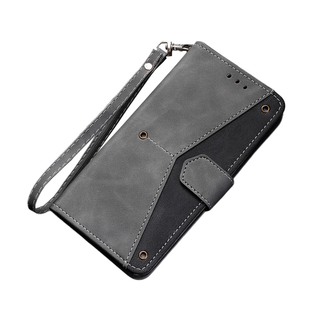 Anymob Samsung Black Splicing Flip Leather Case Card Slot Wallet Phone Cover-Mobile Phone Cases-PEROZ Accessories