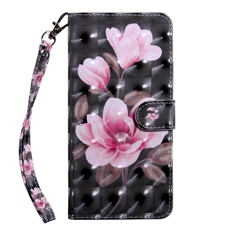 Anymob Xiaomi Redmi Phone Case Flower Leather Flip Wallet Cover-Mobile Phone Cases-PEROZ Accessories