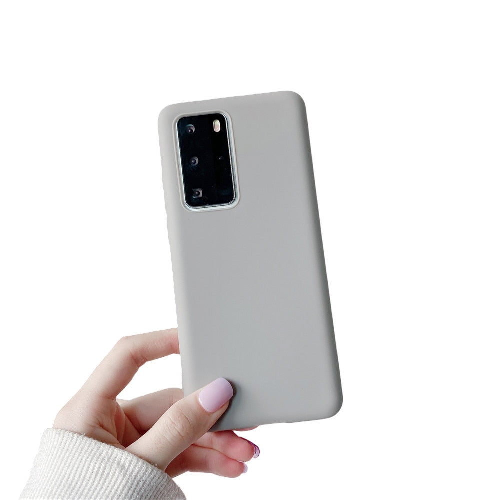 Anymob Samsung Gray Candy Color Phone Case Silicone Back Cover-Mobile Phone Cases-PEROZ Accessories