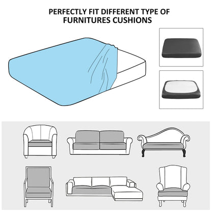 Anyhouz Sofa Cover Dark Blue L-Shape Polyester Chenille Thick Stretchable Cushion For Living Room Enlarge Size Extra Large-Slipcovers-PEROZ Accessories