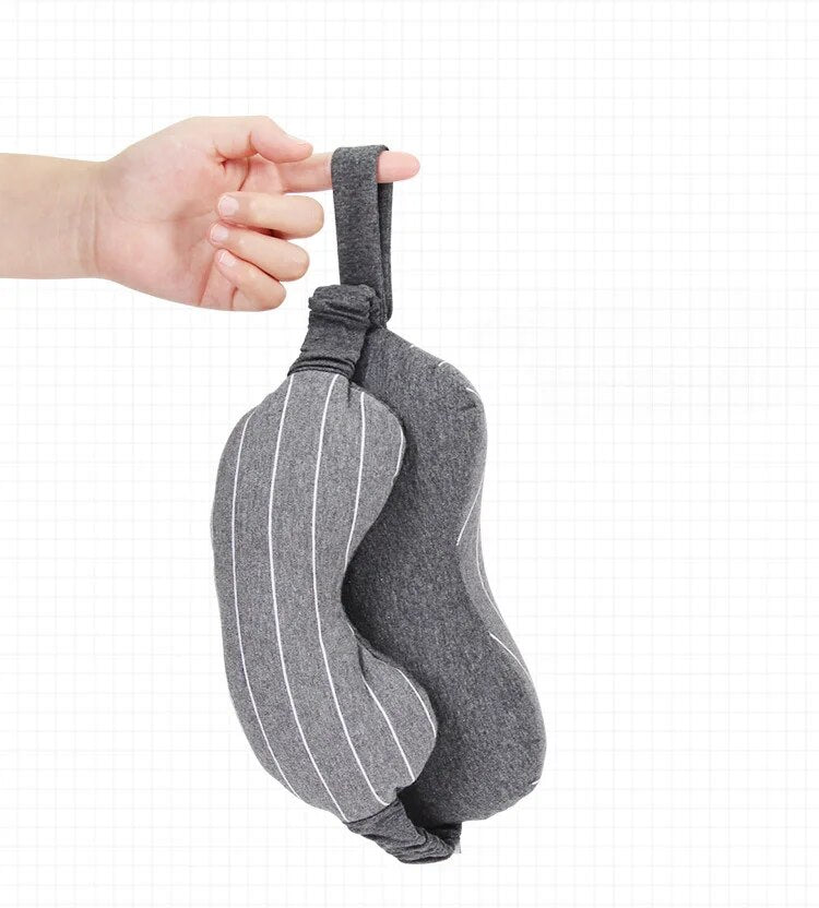 Anypack Travel Neck Pillow with Eye Mask Dark Gray Portable 2 in 1 Comfortable Sleep Headrest-Neck Pillow-PEROZ Accessories