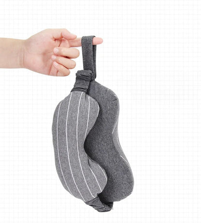 Anypack Travel Neck Pillow with Eye Mask Dark Gray Portable 2 in 1 Comfortable Sleep Headrest-Neck Pillow-PEROZ Accessories