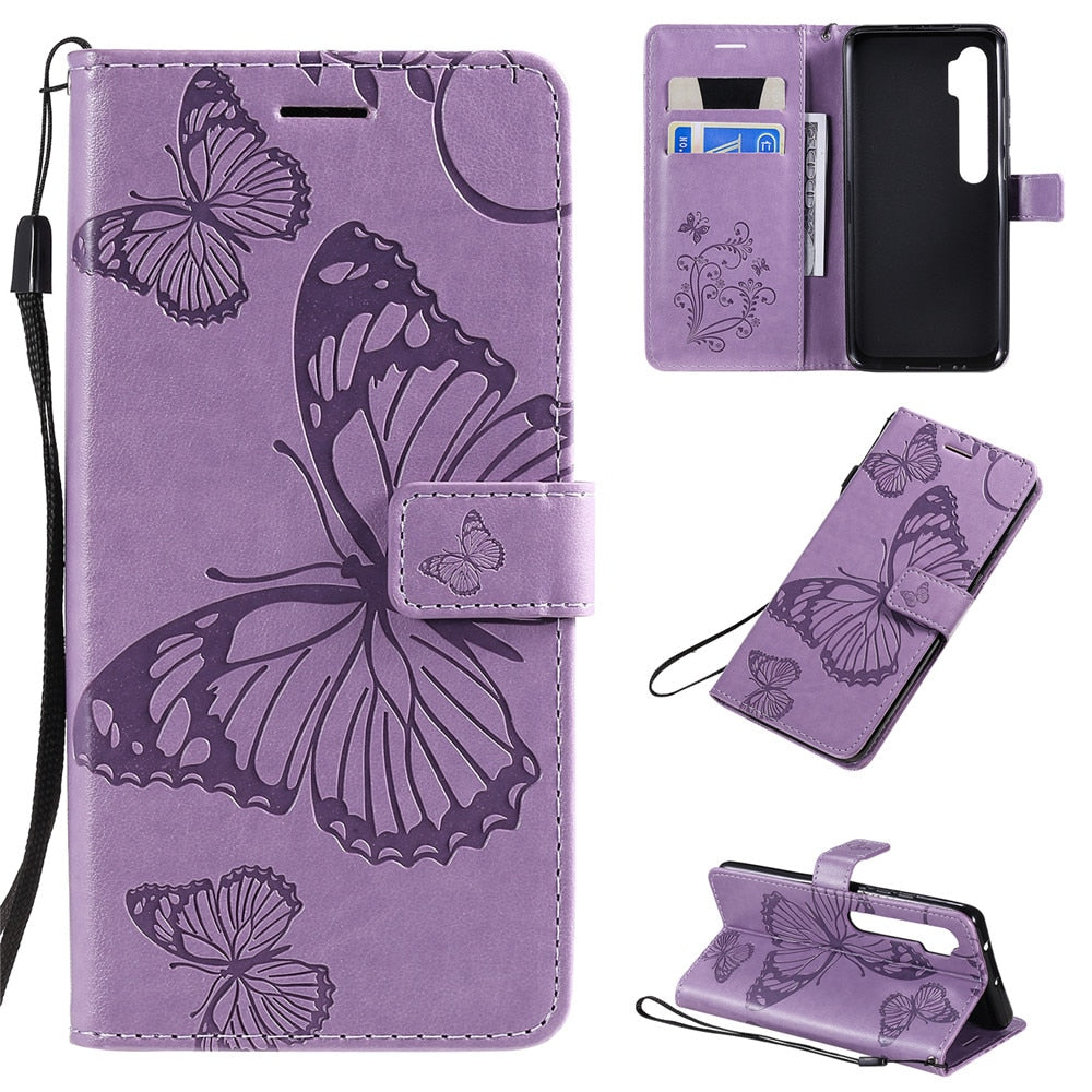 Anymob Xiaomi Redmi Coal Black Wrist Chain Case Butterfly Pattern Soft Leather Phone Cover-Mobile Phone Cases-PEROZ Accessories