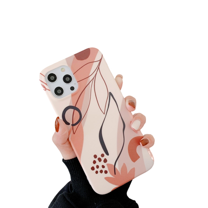 Anymob iPhone Peach Branch Pattern Phone Case Soft Silicone Back Cover-Mobile Phone Cases-PEROZ Accessories