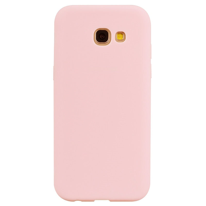 Anymob Samsung Pink Soft Silicon Case Candy Color Phone Case-Mobile Phone Cases-PEROZ Accessories