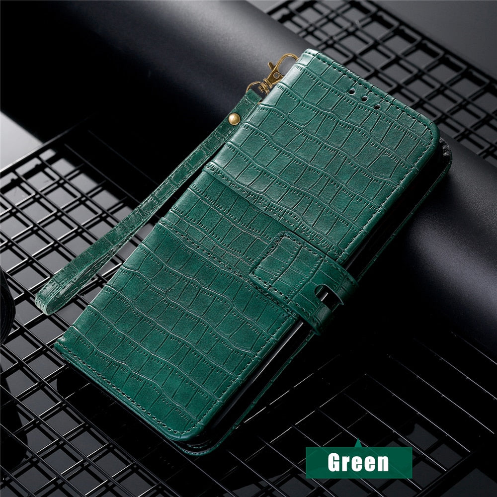 Anymob Samsung Green Leather Case Cover 3D Flip Wallet Phone Protection-Mobile Phone Cases-PEROZ Accessories