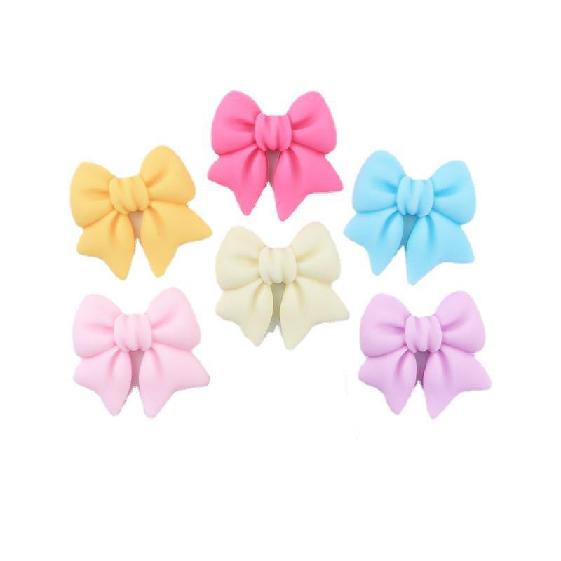 Anykidz 6pcs Bow Design Shoe Charm Accessories Jeans Clogs Pendant Pin Designer Ornament Jibbitz for Crocs-Shoe Charms-PEROZ Accessories