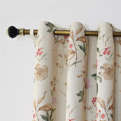 Anyhouz 400cm Curtain Beige Flower Design Modern Luxury Retro Style Texture for Living Room Bedroom Dining Fashion Decor-Curtains &amp; Drapes-PEROZ Accessories