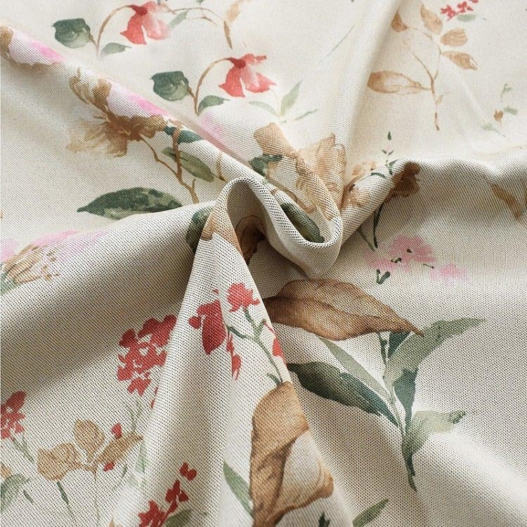 Anyhouz 400cm Curtain Beige Flower Design Modern Luxury Retro Style Texture for Living Room Bedroom Dining Fashion Decor-Curtains &amp; Drapes-PEROZ Accessories