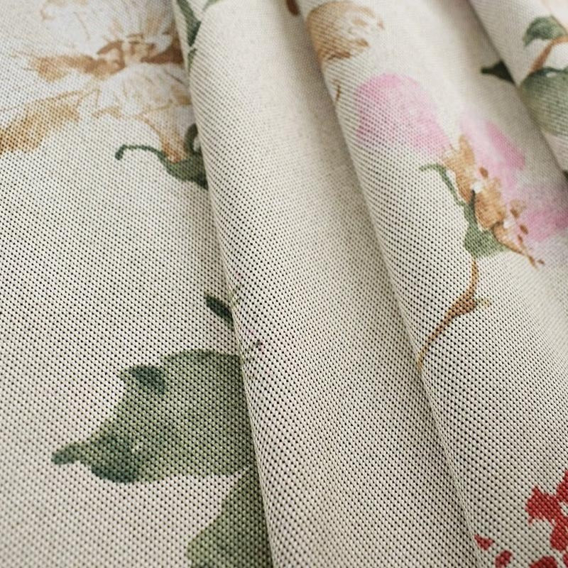 Anyhouz 400cm Curtain Beige Flower Design Modern Luxury Retro Style Texture for Living Room Bedroom Dining Fashion Decor-Curtains &amp; Drapes-PEROZ Accessories