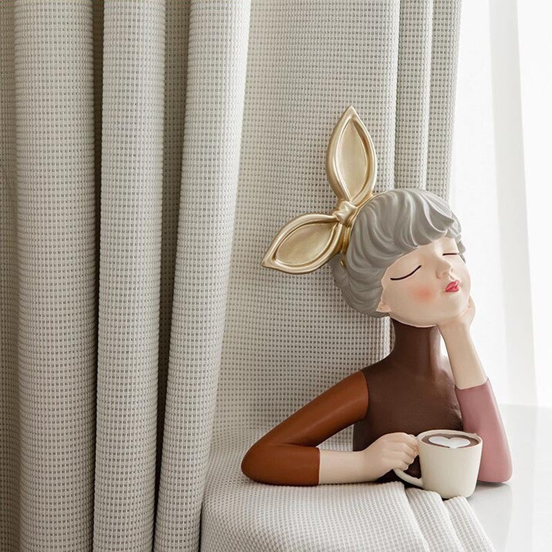 Anyhouz 250cm Curtain Beige Modern Waffle Plaid for Living Room Bedroom Dining Balcony Luxury Window Drapes-Curtains &amp; Drapes-PEROZ Accessories