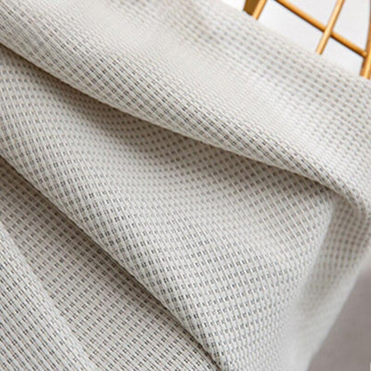 Anyhouz 250cm Curtain Beige Modern Waffle Plaid for Living Room Bedroom Dining Balcony Luxury Window Drapes-Curtains &amp; Drapes-PEROZ Accessories