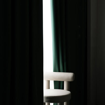 Anyhouz Curtain 400cm Dark Green Modern Blackout Curtains for Living Room Bedroom Window Treatments Sound Proof Curtains Drapes-Curtains &amp; Drapes-PEROZ Accessories