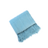 Anyhouz Sky Blue Throw Blanket Faux Cashmere Sofa Cover Vertical Bar Diamond Knit Plaid Tassels Blanket for Spring Summer 130*180cm-Blankets-PEROZ Accessories