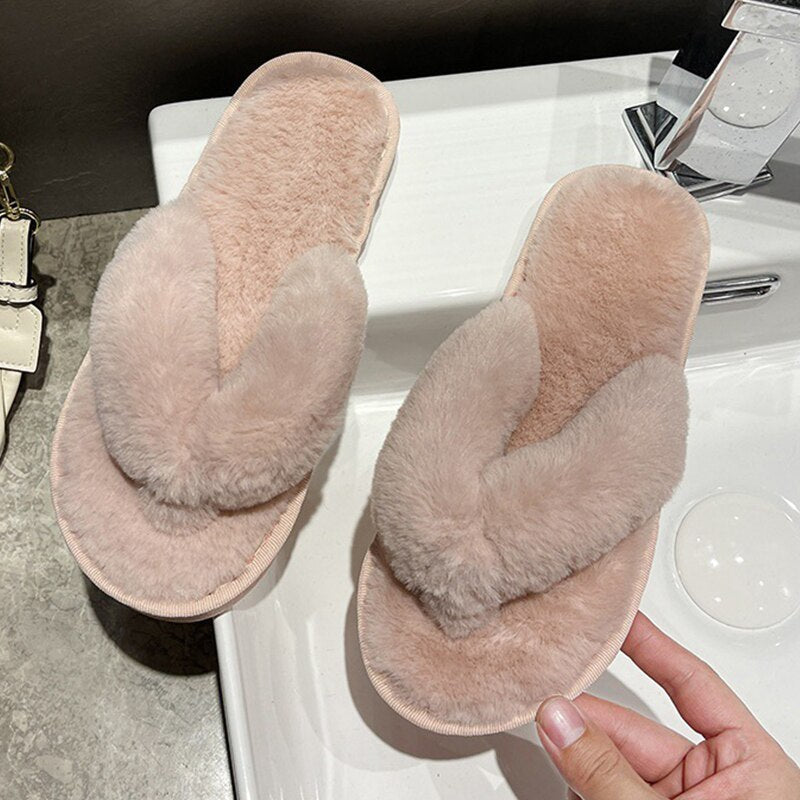 AnyStep Plush Slipper One Size 9-10 Flip Pink Warm Winter Comfortable Home Fluffy Indoor Slip On-Shoe Accessories-PEROZ Accessories