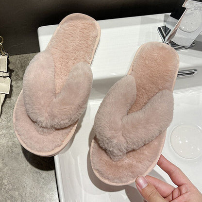 AnyStep Plush Slipper One Size 9-10 Flip Pink Warm Winter Comfortable Home Fluffy Indoor Slip On-Shoe Accessories-PEROZ Accessories